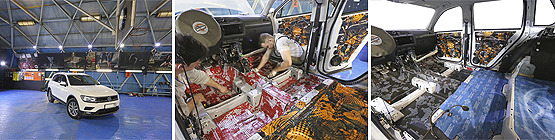 Шумоизоляция салона и арок VW Tiguan 2