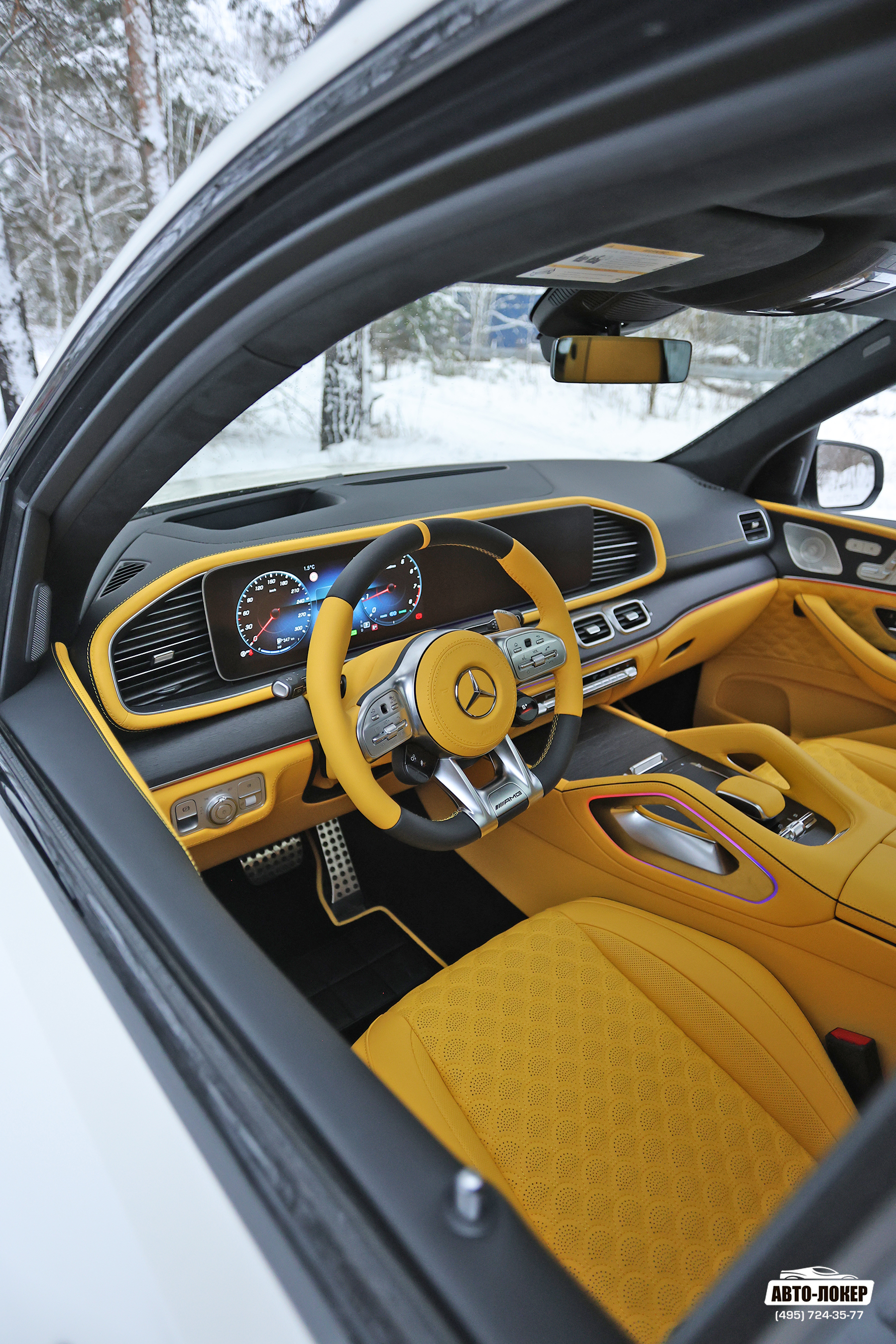 Перетяжка торпедо салона Mercedes Benz GLE кожей