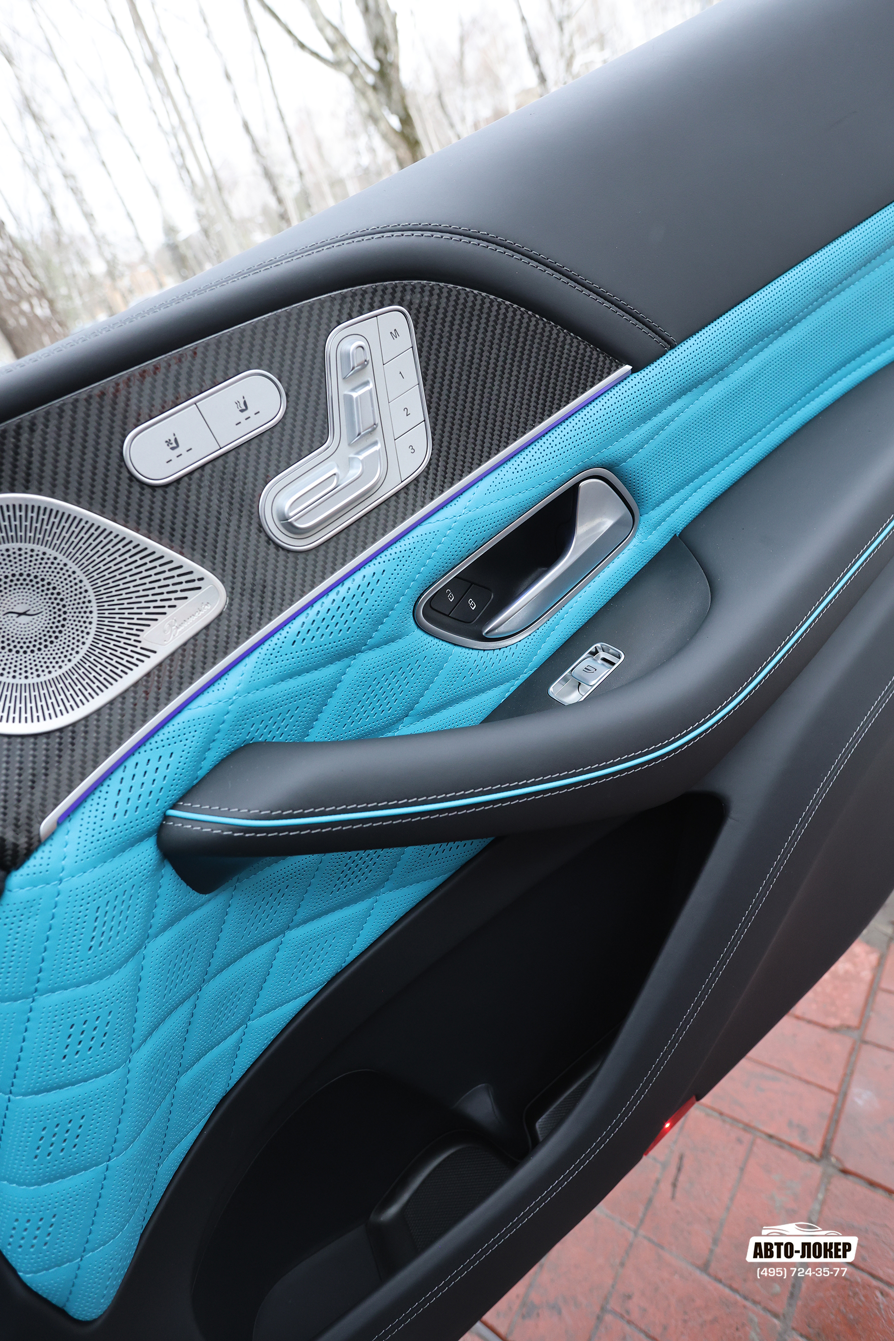 Перетяжка дверных карт салона кожей MB GLS Mansory