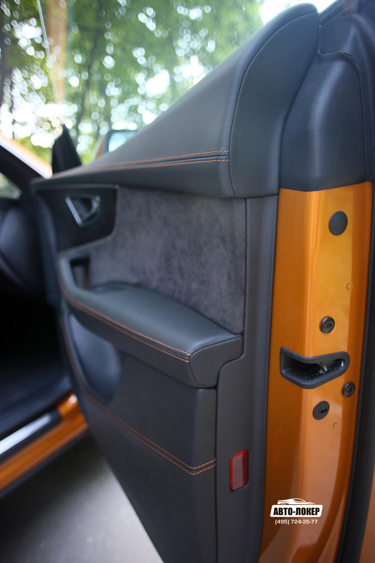 Перетяжка дверей кожей Audi Q8 (Ауди Ку8)