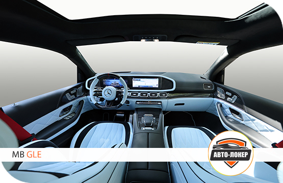 Перетяжка салона MB GLE кожей Сharles Blue