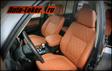 Перетяжка рыжего салона Pajero 4